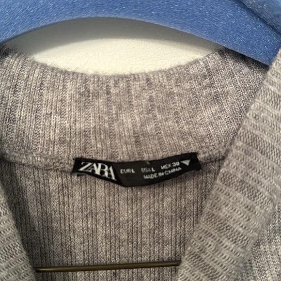 Zara grey sweater dress w/ Crystal embellishing - Picture 5 of 5